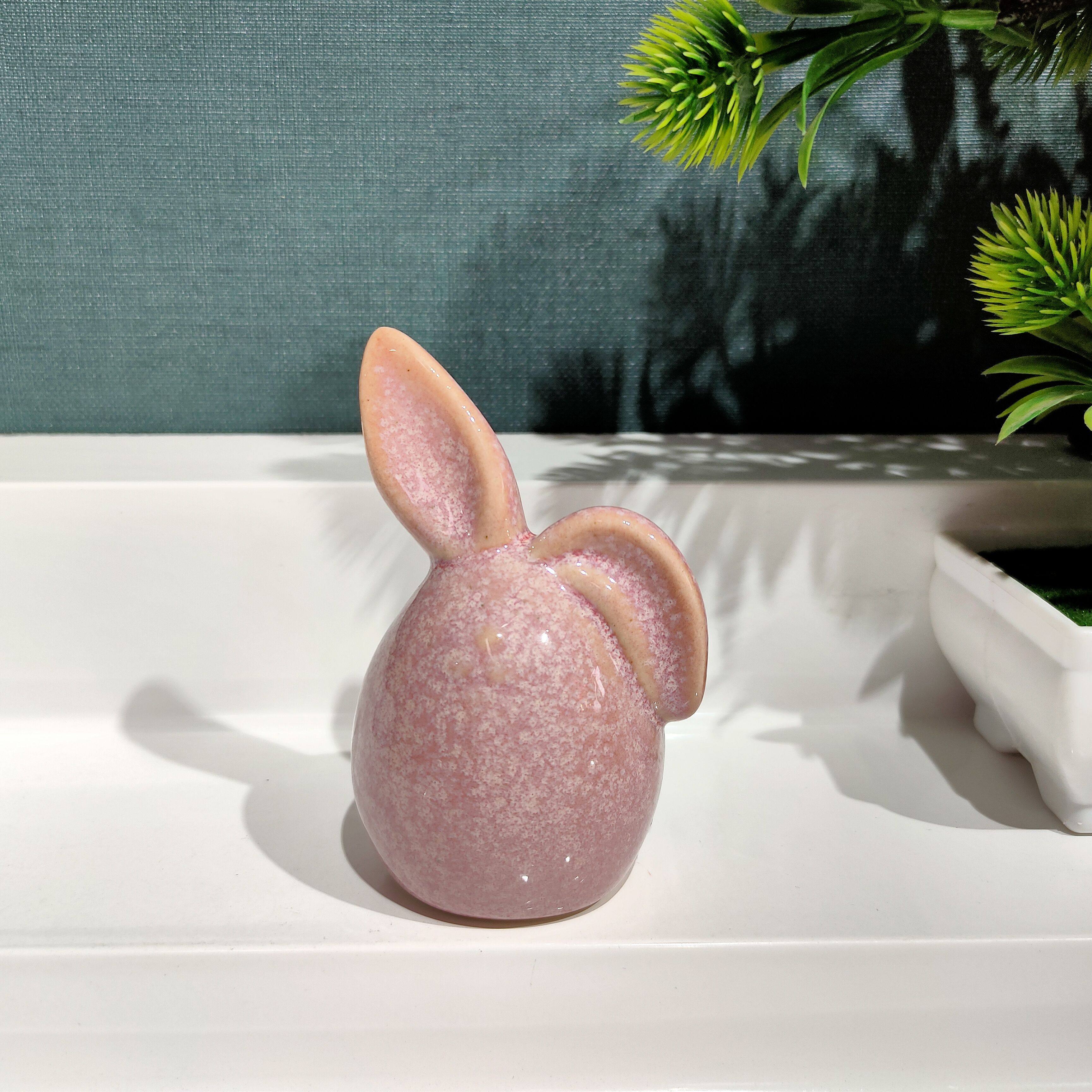 新品陶瓷兔子摆件/高度9厘米,家居饰品,桌面摆件,淘宝优惠券,粉丝福利购,淘宝优惠卷