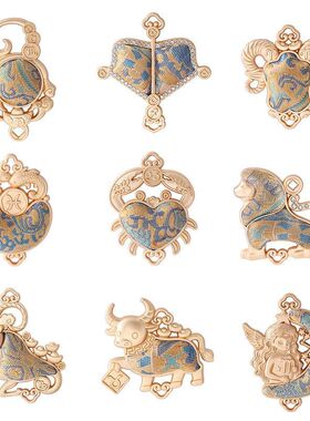 2026新款热销中国非遗纯手工吊坠宋锦十二星座饰品挂件配饰批发