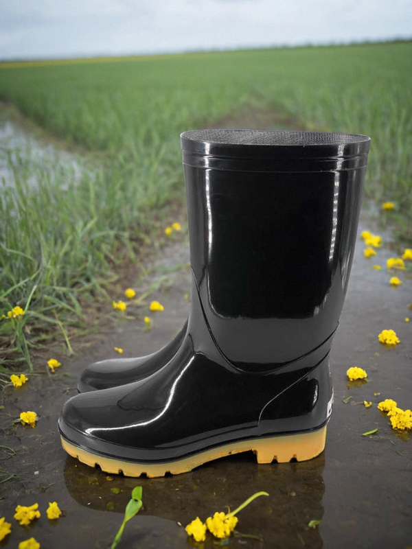 牛筋底高筒干活防水鞋