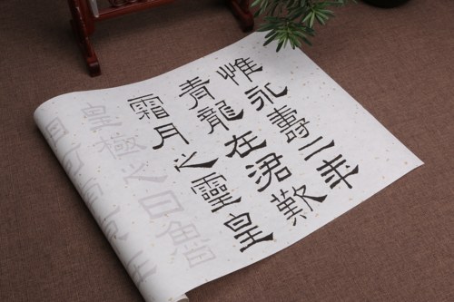 林散之临隶书礼器碑节选毛笔初学练习描红字帖半生熟书画纸长卷