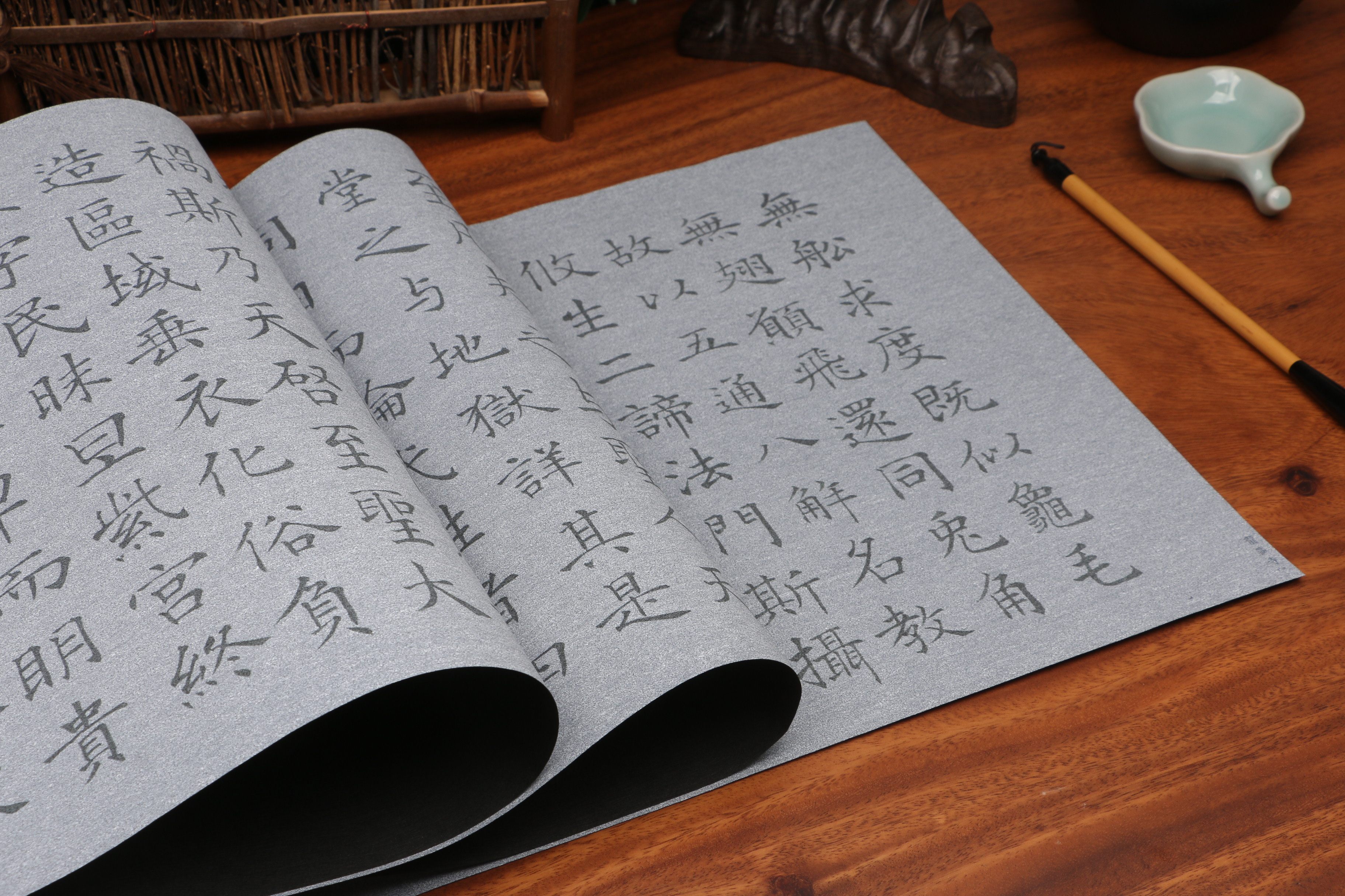 沈尹默临龙藏寺碑毛笔描红中楷水写布字帖长卷繁体字初学临摹成人