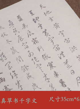 智永真草书千字文毛笔练习描红字临摹长卷字帖定制批发套装