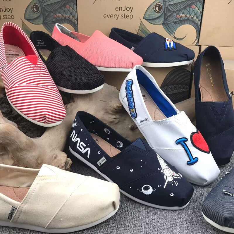 专柜正品玛丽女鞋春夏款帆布鞋断码清仓特价懒人鞋扫尾货休闲男鞋