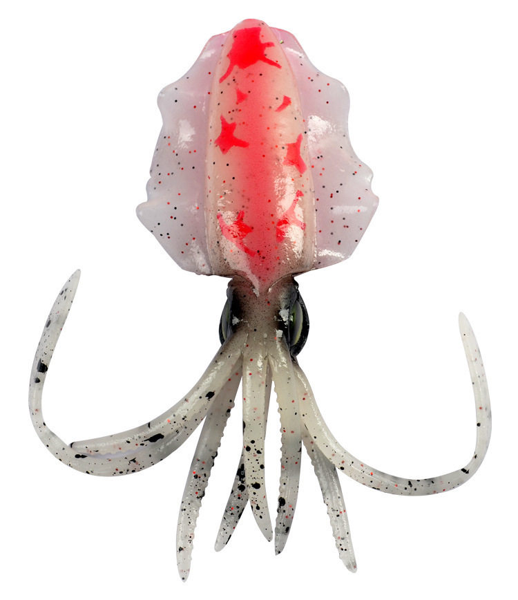 夜光乌贼鱿鱼假饵路亚饵软饵墨鱼 深海夜钓仿生假饵3条装