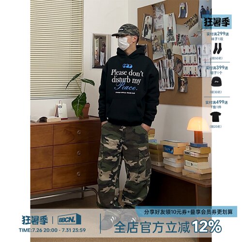 美式复古做旧机能工装裤