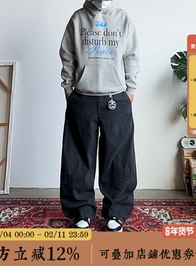 BBCN STORE美式解构拼接弯刀工装裤男女复古水洗宽松休闲长裤