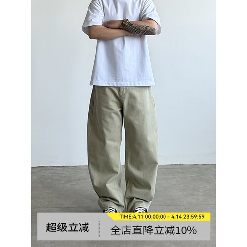 极简宽松廓形立体裁剪弧形弯刀裤