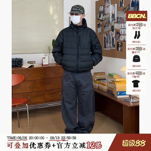 复古纯棉弯刀工装裤宽松休闲长裤