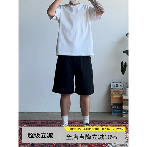 美式百搭水洗宽松直筒休闲裤