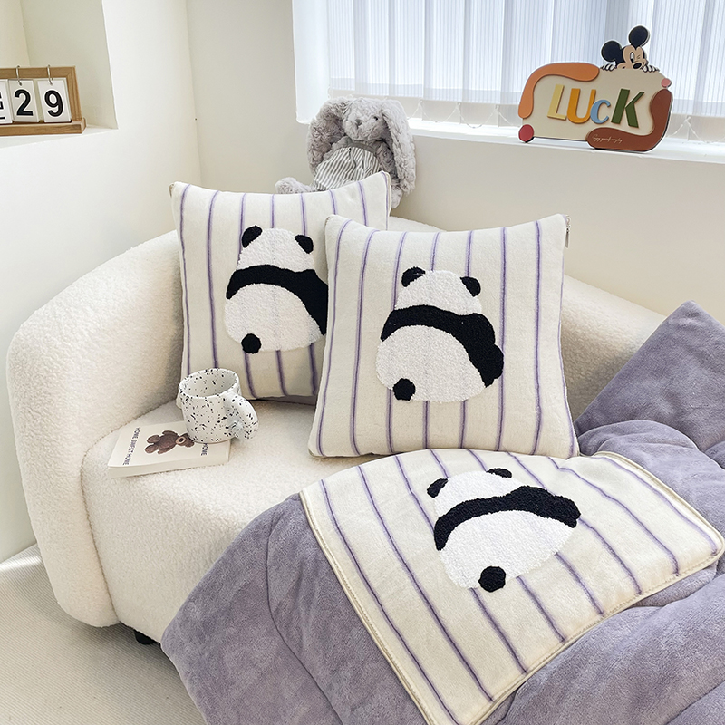 冬季加厚保暖牛奶绒抱枕被子两用二合一汽车靠枕头办公室午睡毯子