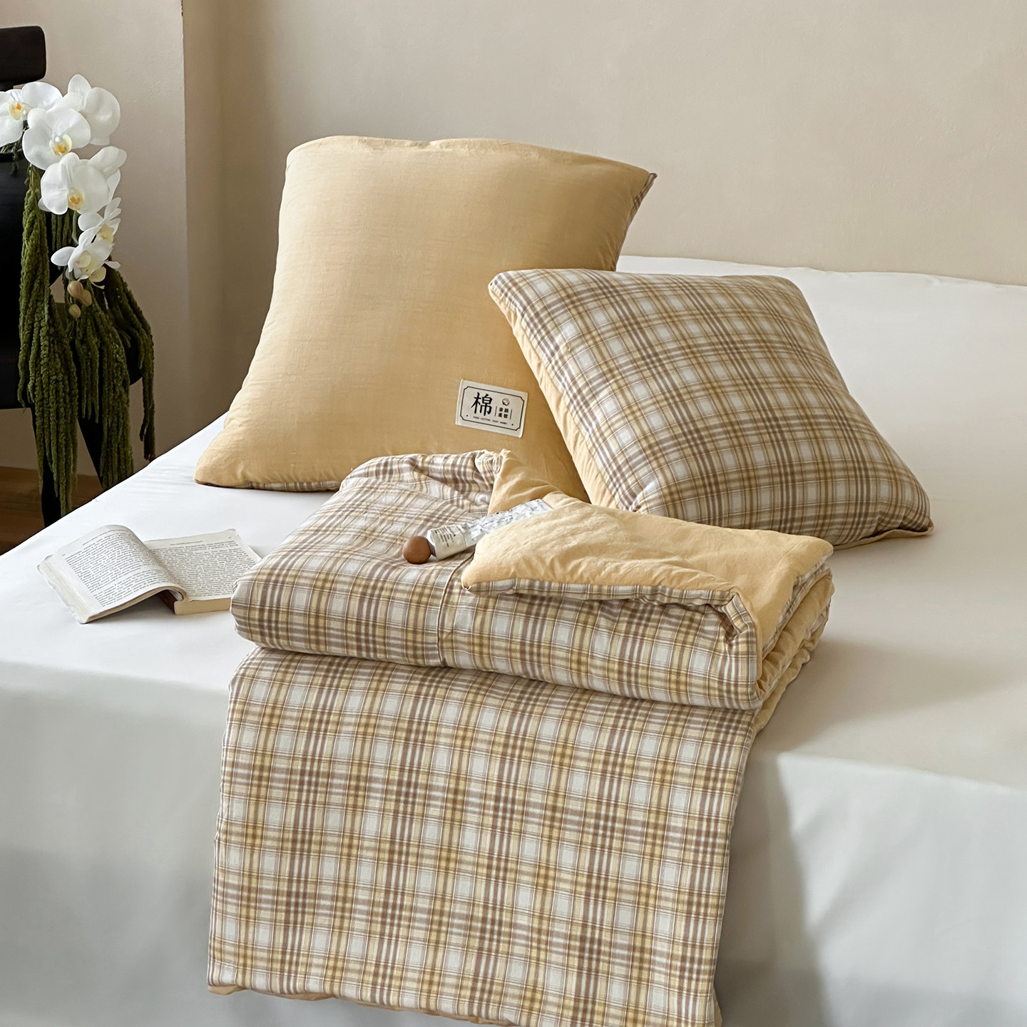 100%全棉纯棉水洗棉多功能家用床上用品抱枕被两用办公室午睡夏被