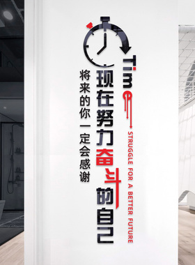 励志亚克力墙贴将来的感谢奋斗