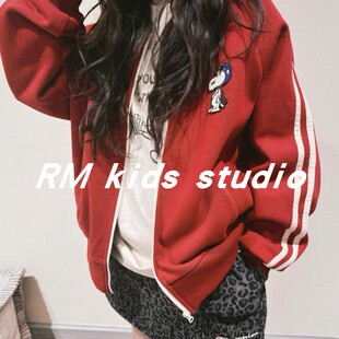 RM原创设计新品男女儿童棉2色刺绣徽章卡通贴布棒球服服外套复古