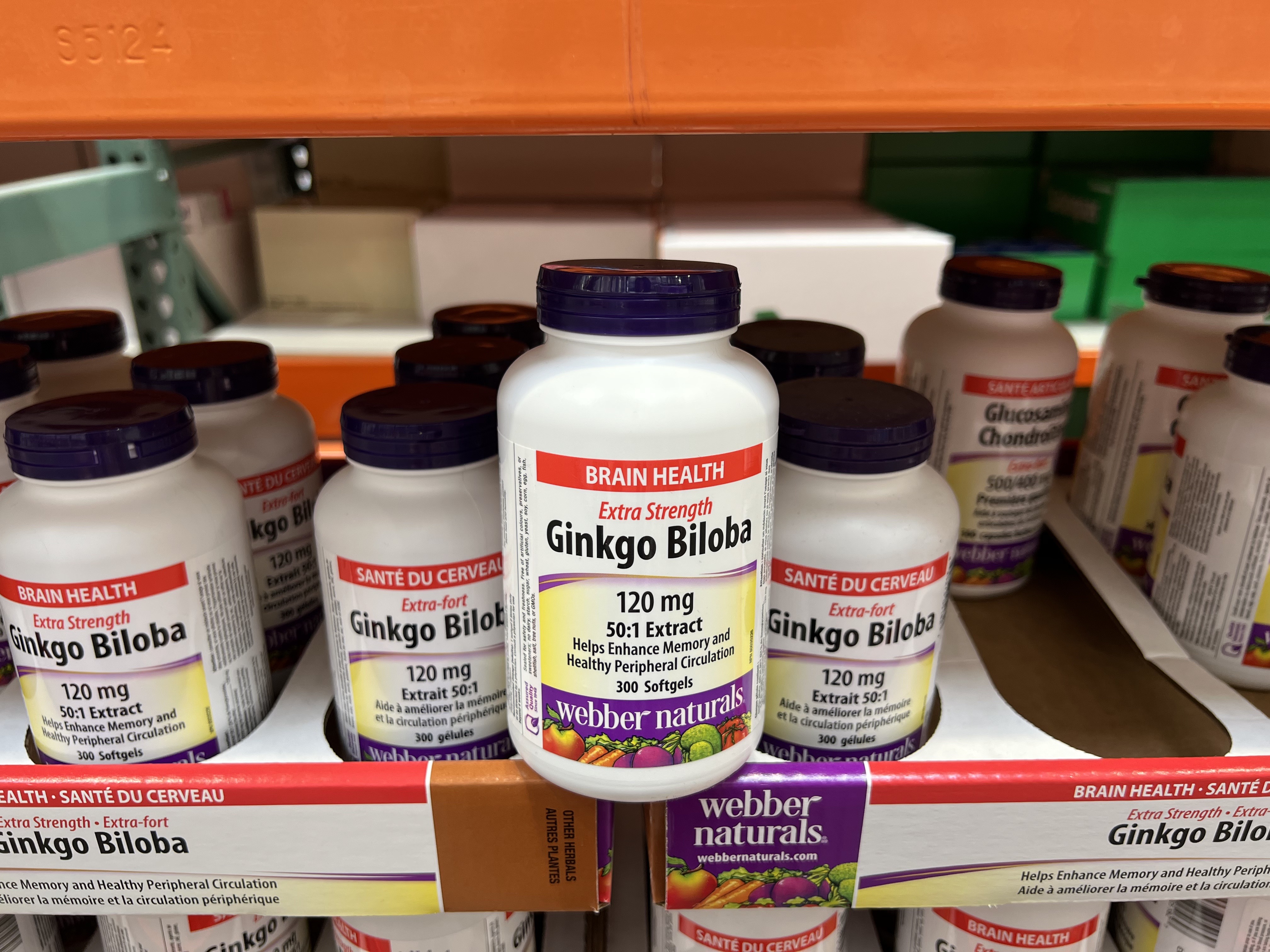 加拿大webber伟博Ginkgo Biloba银杏高浓缩精华胶囊300粒