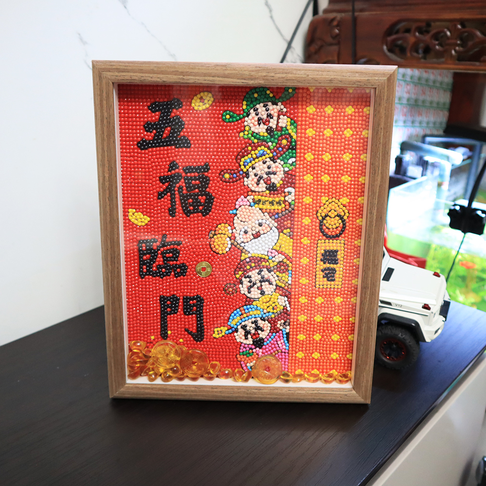 真玻璃带框寓意好钻石画