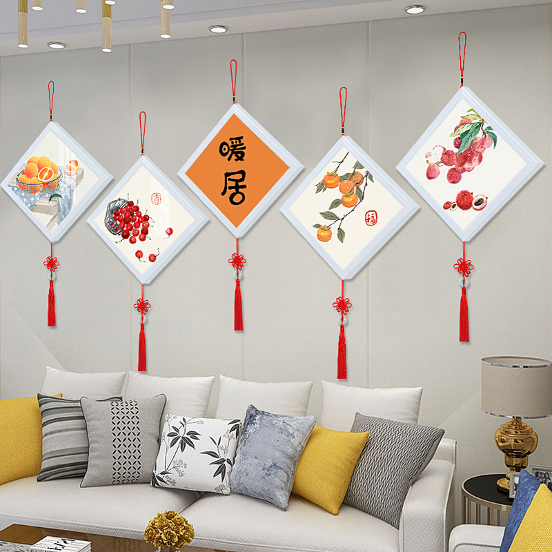 弘皓点钻十字绣带框免装裱