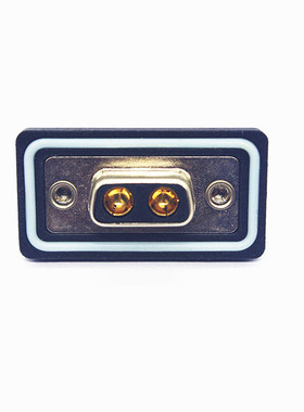 D-SUB 2W2大电流接头焊接式 实芯端子车针2针连接器 DB2P防水插头