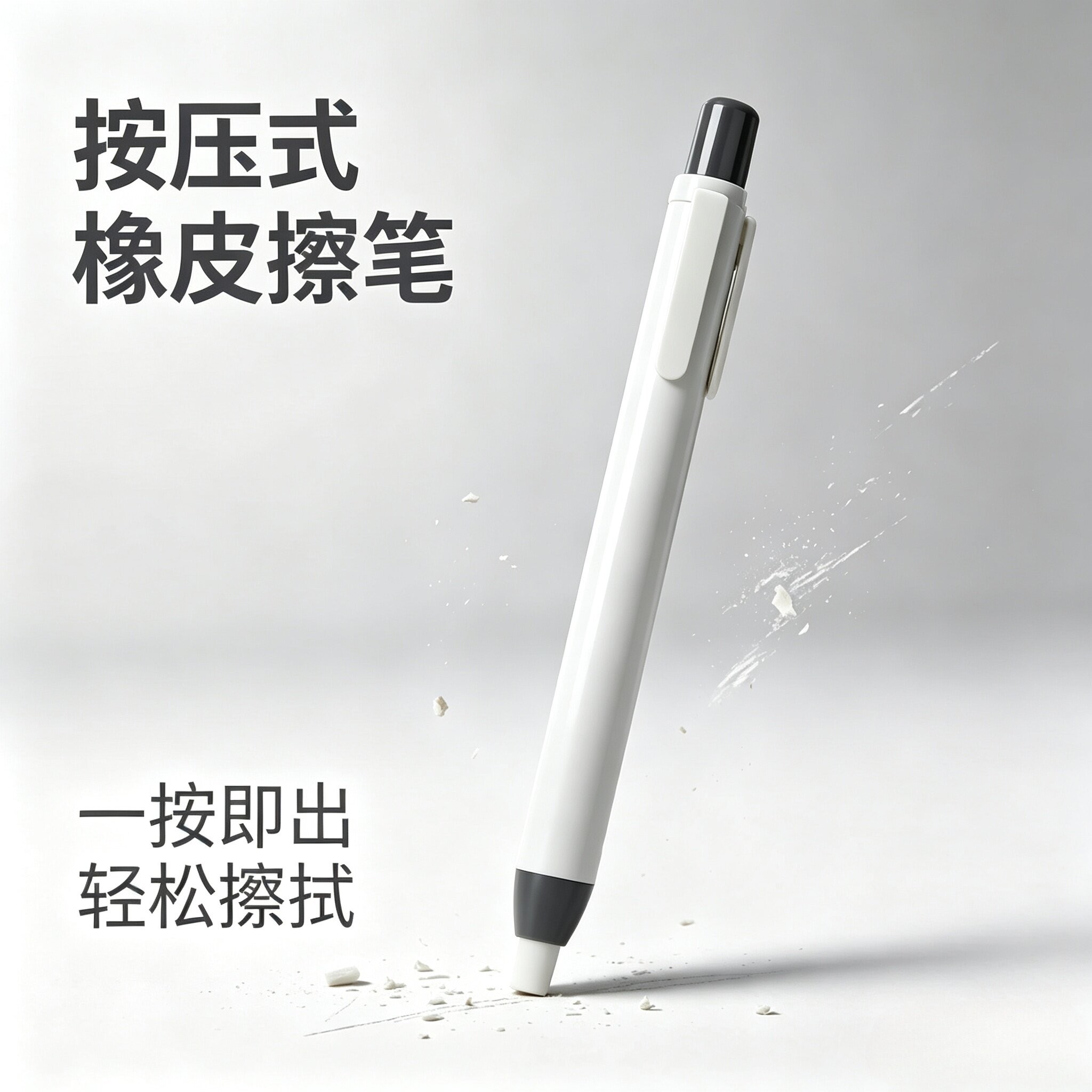 【老师推荐】按动磨砂橡皮笔多种字迹修改擦除学生橡皮擦笔便携式