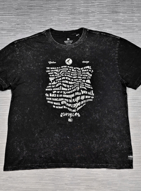 大码尾货胸围126CM有机棉水洗做旧短袖T恤美式复古oversize宽松