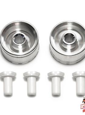 原装田宫TAMIYA四驱车配件小径等宽 铝合金轮毂银色 2个装 95680