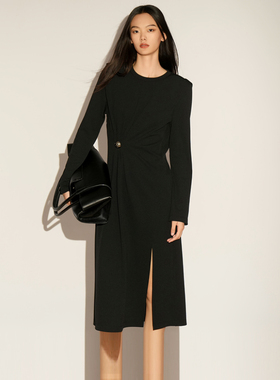 XG雪歌 2026春 连衣裙小黑裙XL104017A190