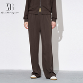 XG雪歌25秋极简百搭运动风垂坠显瘦直筒裤 女休闲长裤 XK302032A572