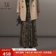 xg雪歌2024冬款 国风印花半身裙女高腰显瘦A字中长裙XJ403033B396