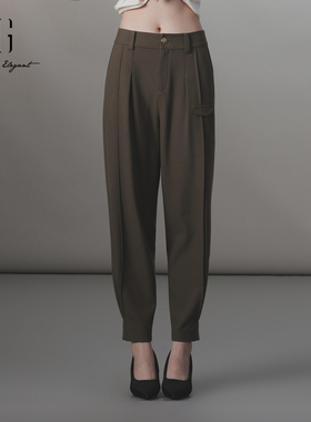 xg雪歌气质百搭通勤西装裤女2024秋冬新款休闲裤子XJ402038A143