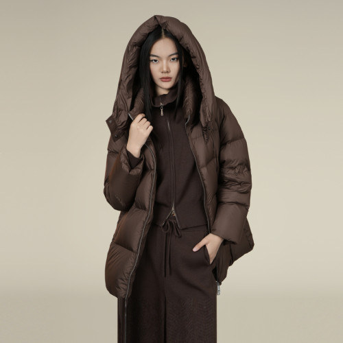 少库存XG雪歌2025冬新款加厚鹅绒羽绒服连帽保暖外套XK406007A372