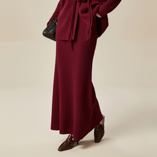 XG雪歌 针织半身裙XK411007A715