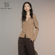 V领针织开衫 XG雪歌2025秋修身 显瘦极简百搭法式 女XK311031A409