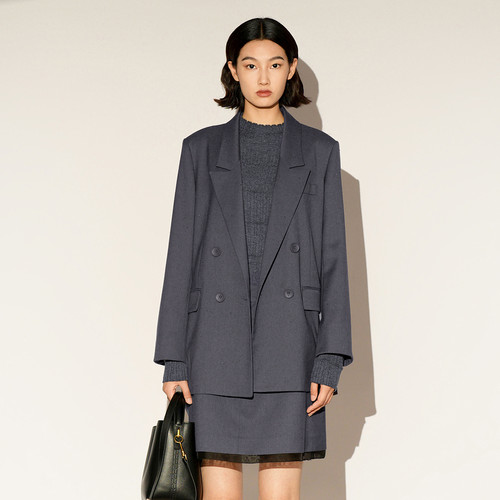 XG雪歌 2026春双排扣西装外套XL107010A184