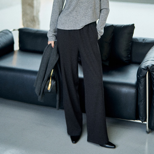 XG雪歌厚款保暖休闲裤女2025冬新款垂感直筒显瘦长裤XL402628A883