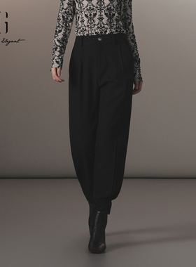 xg雪歌气质百搭通勤西装裤女2024秋冬新款休闲裤子XJ402041A190