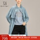 XG雪歌抽褶设计风衣外套女2025春新款 休闲中长款 上衣XK108011A327