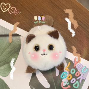 英短小猫咪公仔小兔会摇尾巴带翅膀的猪尾巴会转的猪毛绒拉线玩具