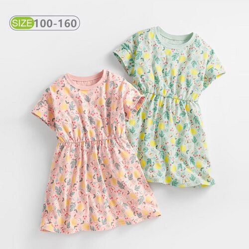 儿童夏季薄款半袖裙子女童纯棉连衣裙女孩宝宝甜美碎花裙中大童装