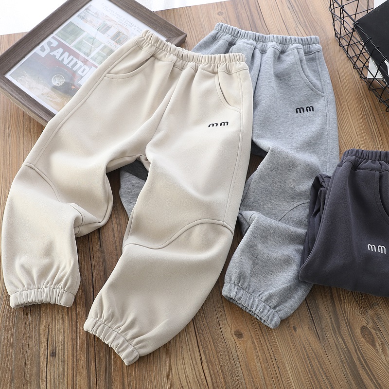 2025春秋童装裤子新款拼接百搭长裤儿童卫裤中大童潮范男童运动裤