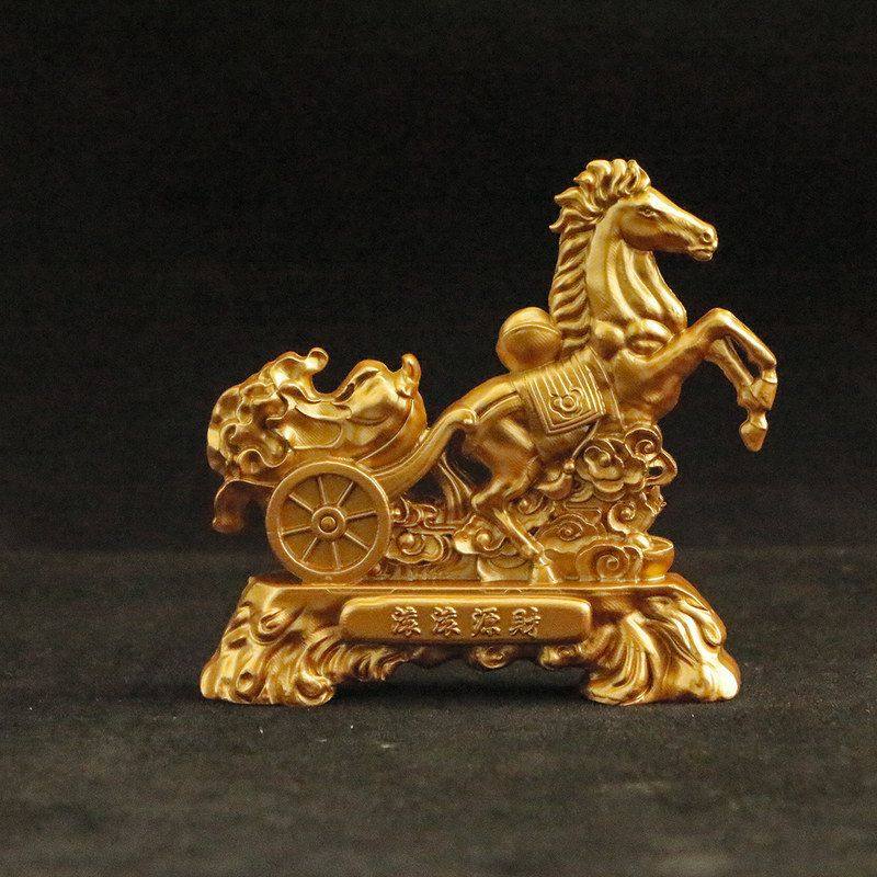 金色马拉白菜马上发财摆件客厅办公室家居装饰摆设金属工艺品礼品,特色手工艺,其他特色工艺品,淘宝优惠券,粉丝福利购,淘宝优惠卷