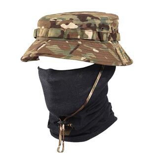 英式SAS空勤短檐奔尼帽MC迷彩窄檐圆边渔夫帽防晒透气骑行詹帽潮