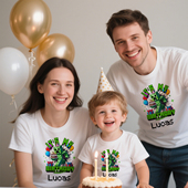 世界Minecraft周边游戏亲子装 T恤我 名字定制男女童纯棉短袖 夏季