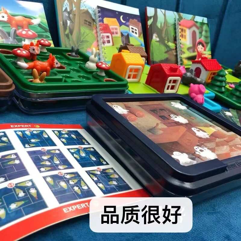 아이들의 논리적 사고력을 훈련시키는 교육용 장난감입니다. 60레벨의 보드게임입니다