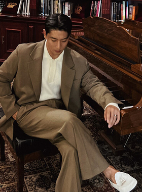 韩国高品男装代购四季款oversize廓系西装外套男士高级感翻领西服