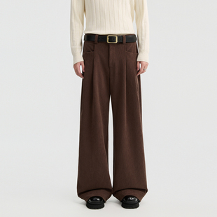 {高级感定织}伯爵卓尔25秋冬复古灯芯绒宽松休闲裤男加厚垂感裤子