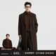 垫肩款 {全羊毛}伯爵卓尔25秋冬设计感过膝长款 大衣外套男士 羊毛呢