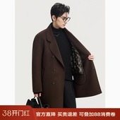 含羊绒石墨烯鹅绒内胆 一手长 伯爵卓尔羊毛呢大衣男 黑标三代