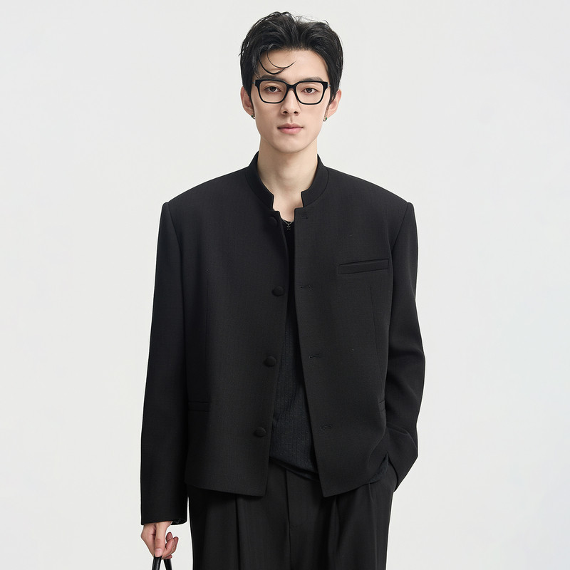 伯爵卓尔新中式国风小立领夹克外套男26年春季宽松垫肩款唐装上衣