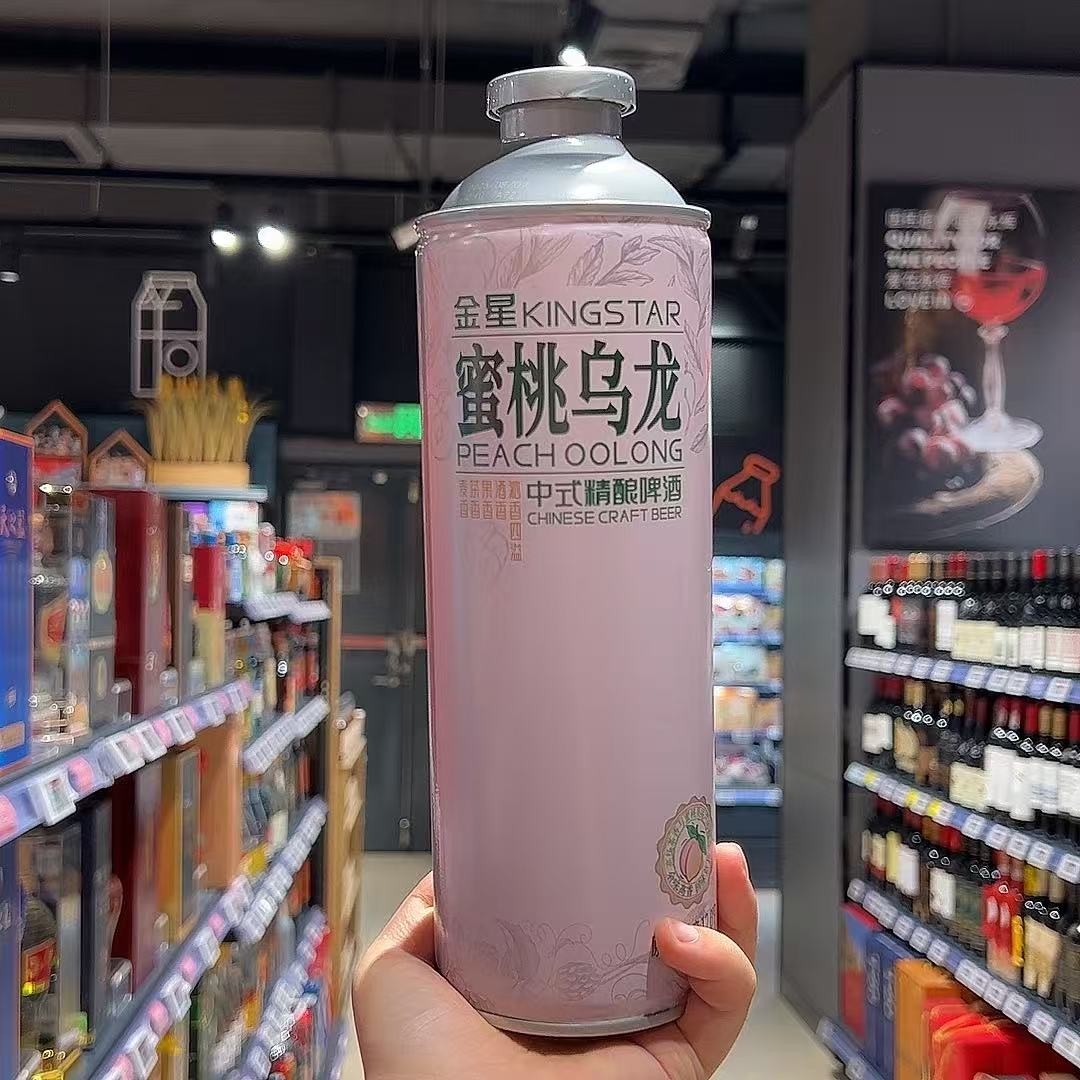 永辉代购 金星蜜桃乌龙中式精酿啤酒1L 泡沫细腻茶香麦香清爽口感