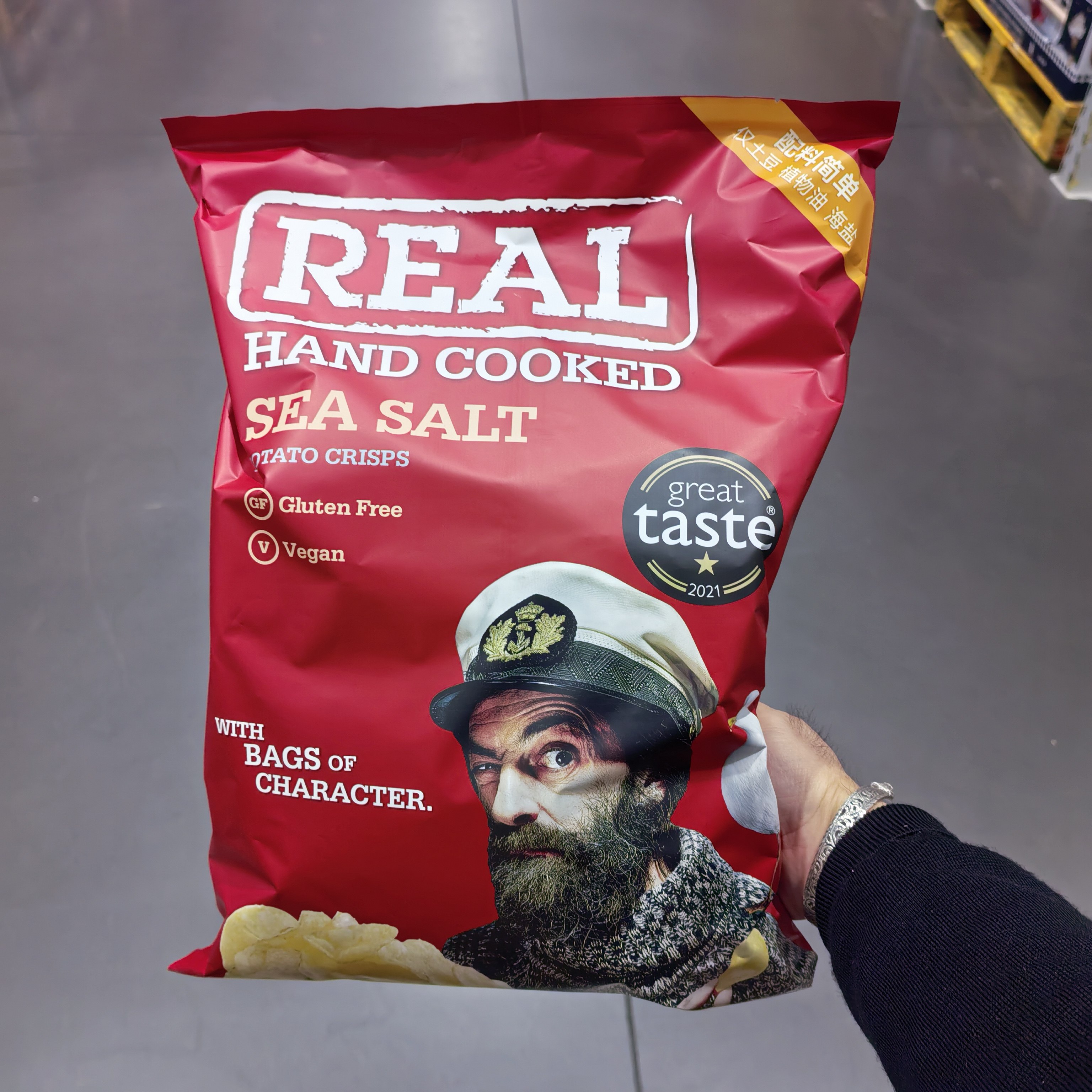 山姆代购 REAL海盐风味原切薯片450g（3x150g）英国原装进口