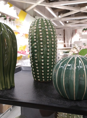 梵思吉装饰品3件套绿色仙人掌